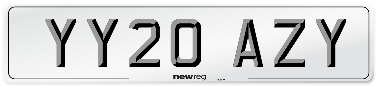 YY20 AZY Number Plate from New Reg